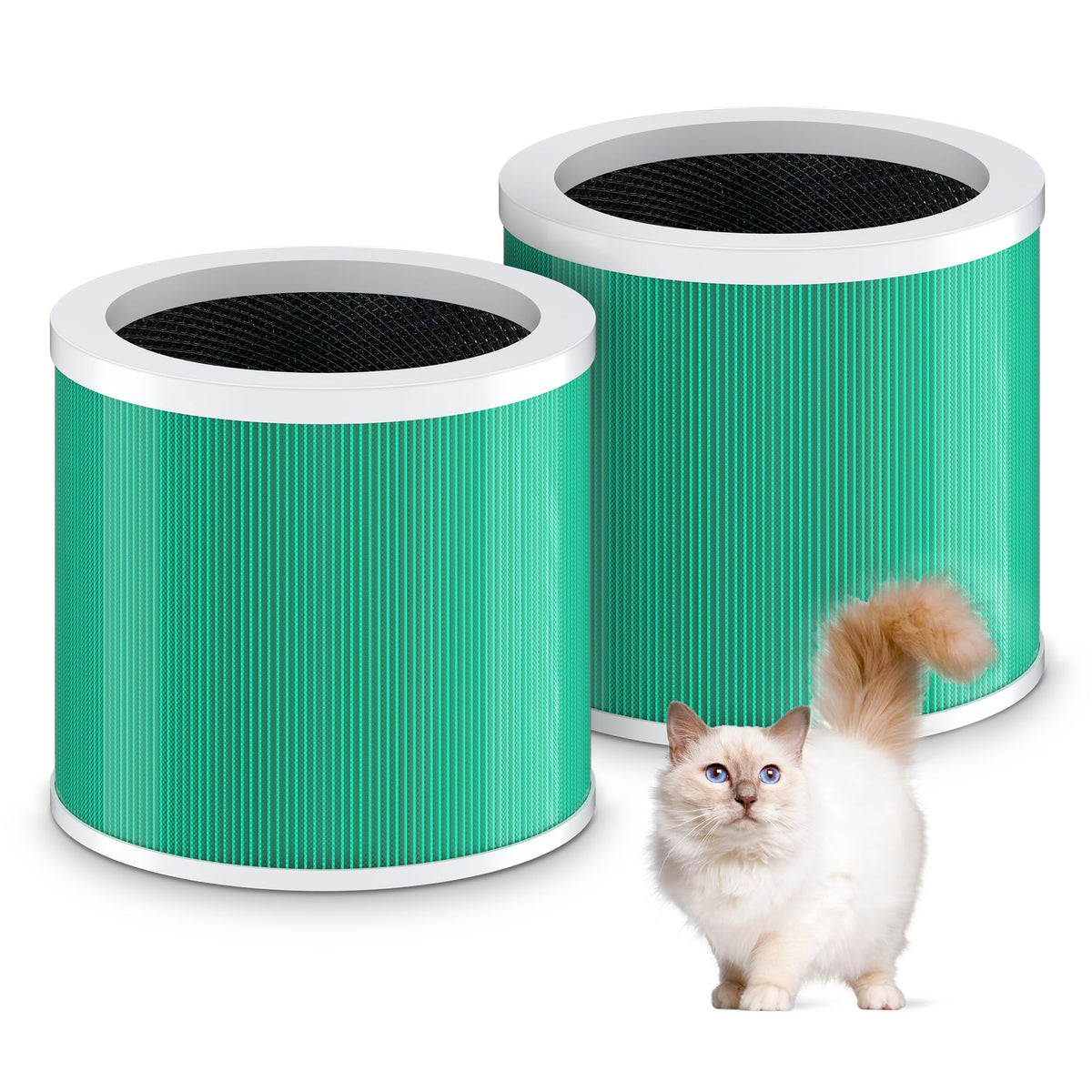 CHIVALZ HY1800 replacement filter front view, ideal for pet-friendly homes and clean air.