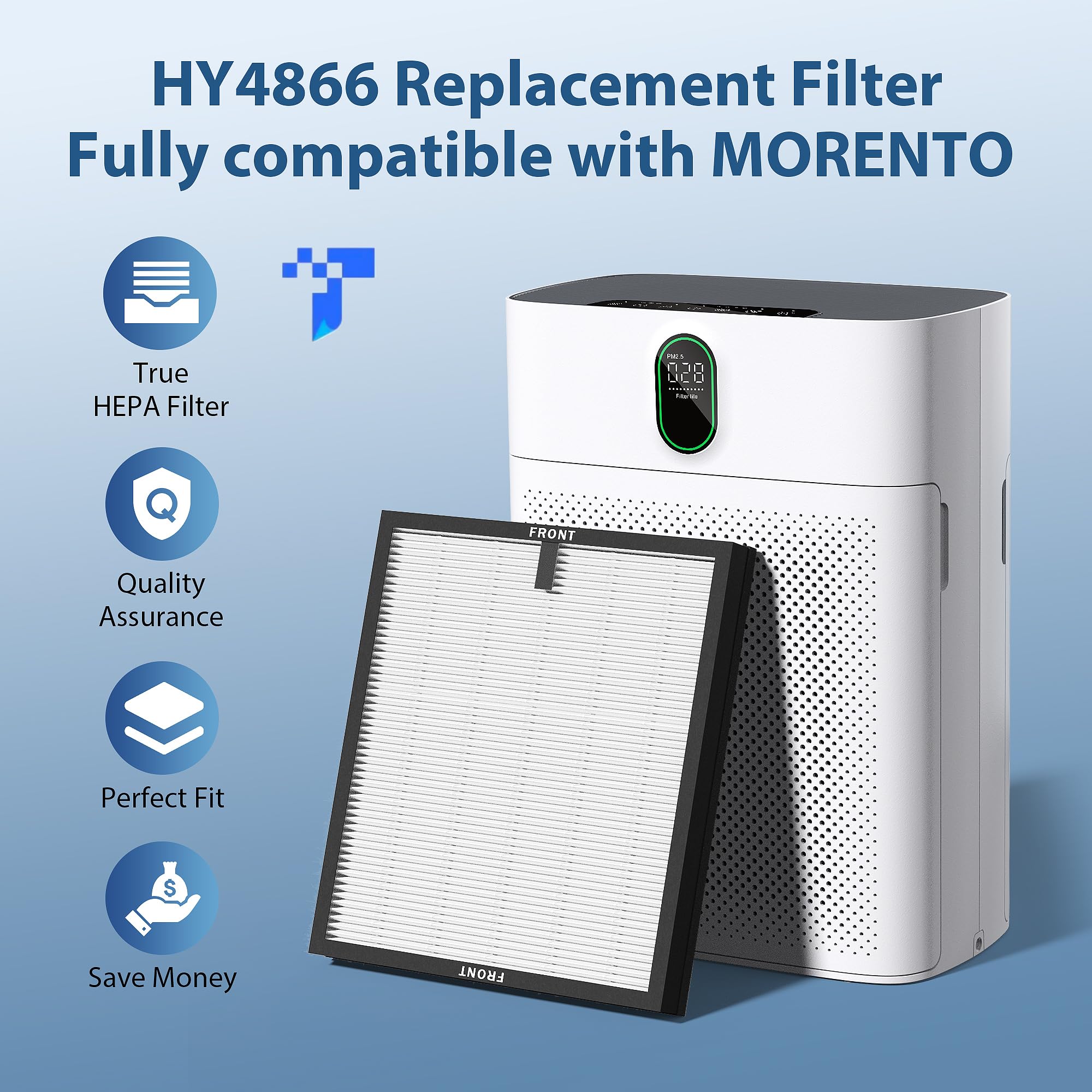 CHIVALZ HY4866 true HEPA filter provides reliable particle capture.