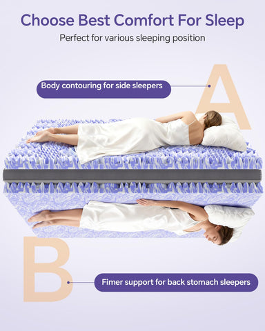 ChiXpace gel infused memory foam helps cool and breathe for a comfortable night.