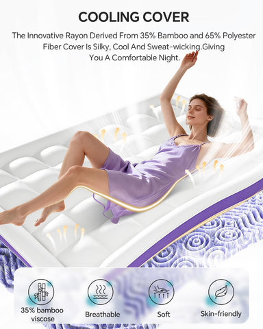 ChiXpace gel memory foam provides cooling and contouring support.