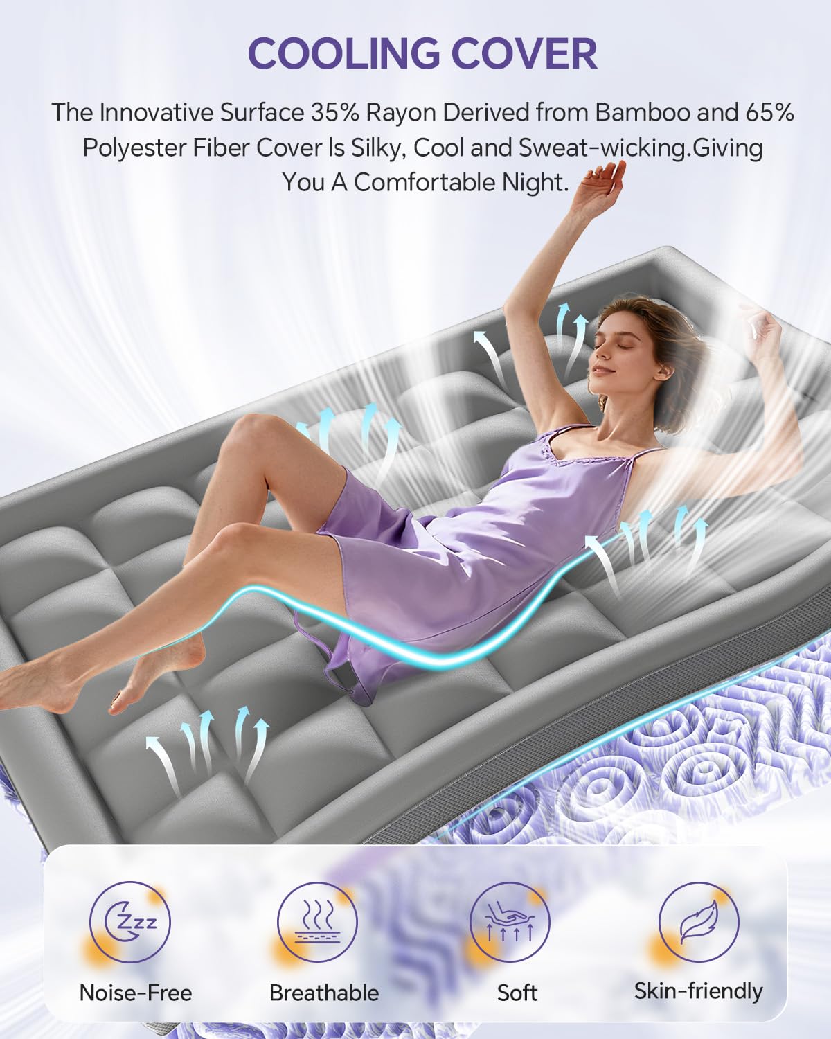 ChiXpace secure fit skirt prevents shifting for consistent alignment all night long.
