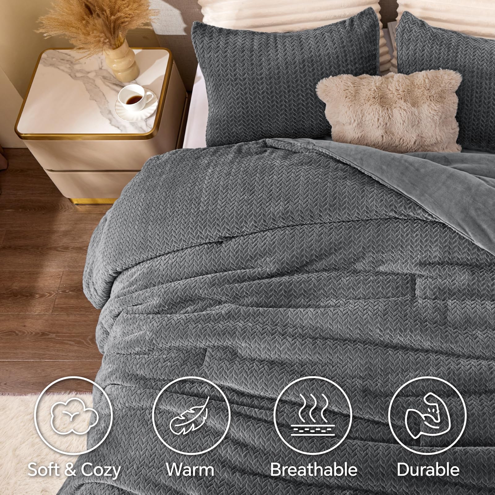 ChiXpace soft velvet reverse close-up shows smooth touch and reversible style.