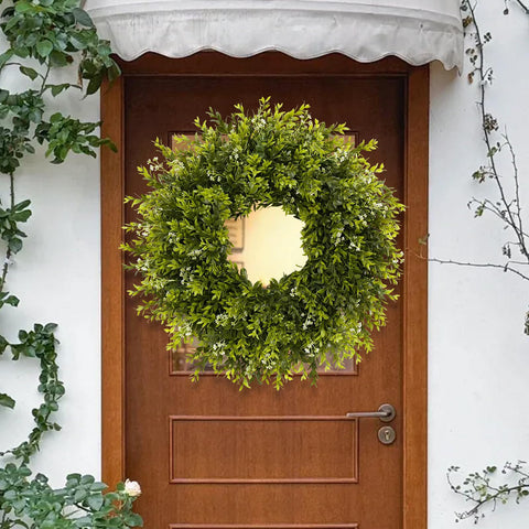 Chiyinbao boxwood wreath for living room accents cozy farmhouse style