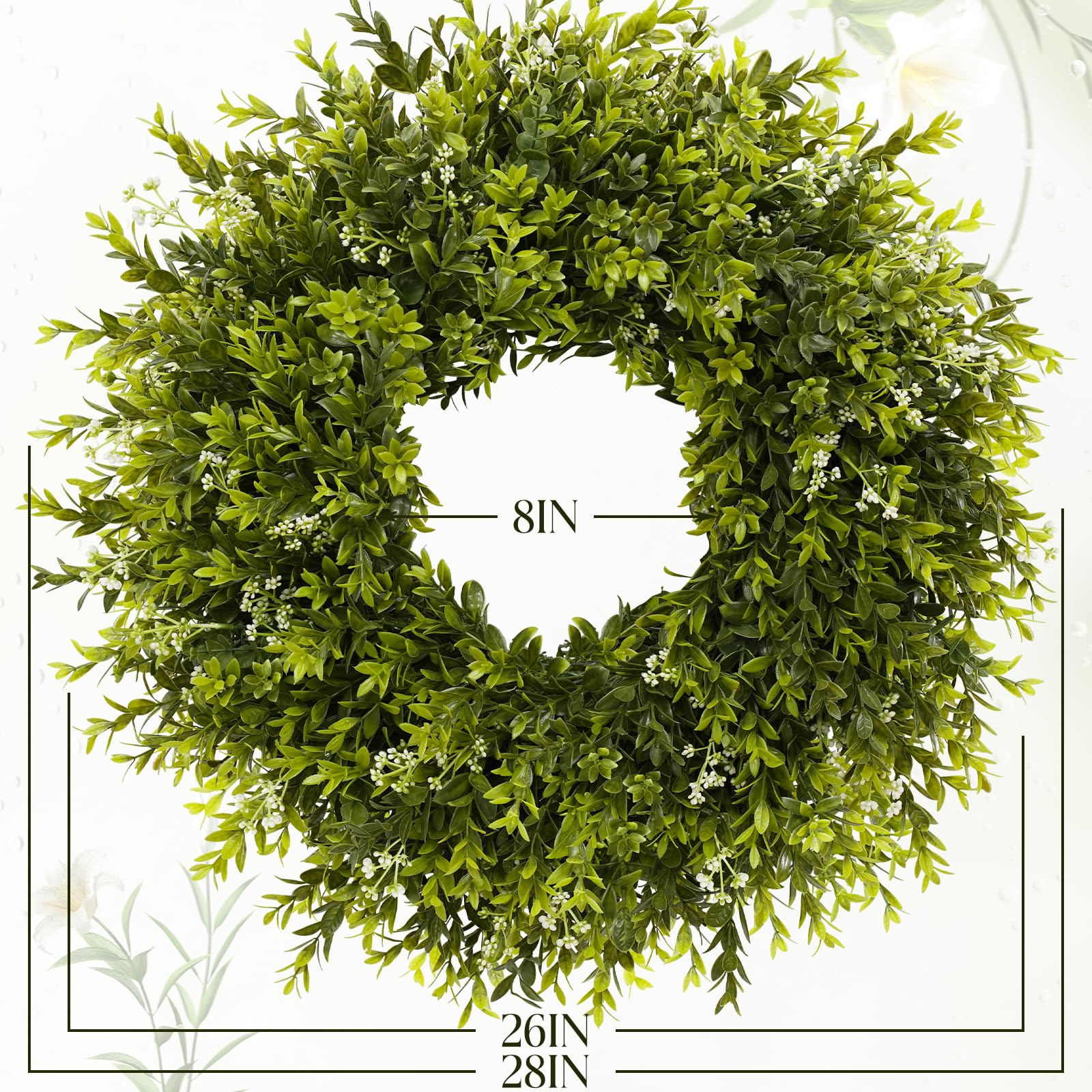Chiyinbao boxwood wreath suitable for outdoor and indoor display with lasting greenery