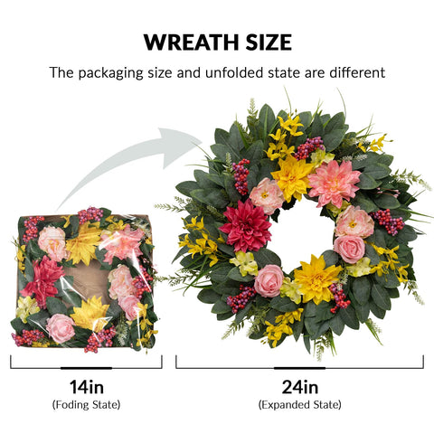 Chiyinbao colorful housewarming gift wreath ready for celebrations.