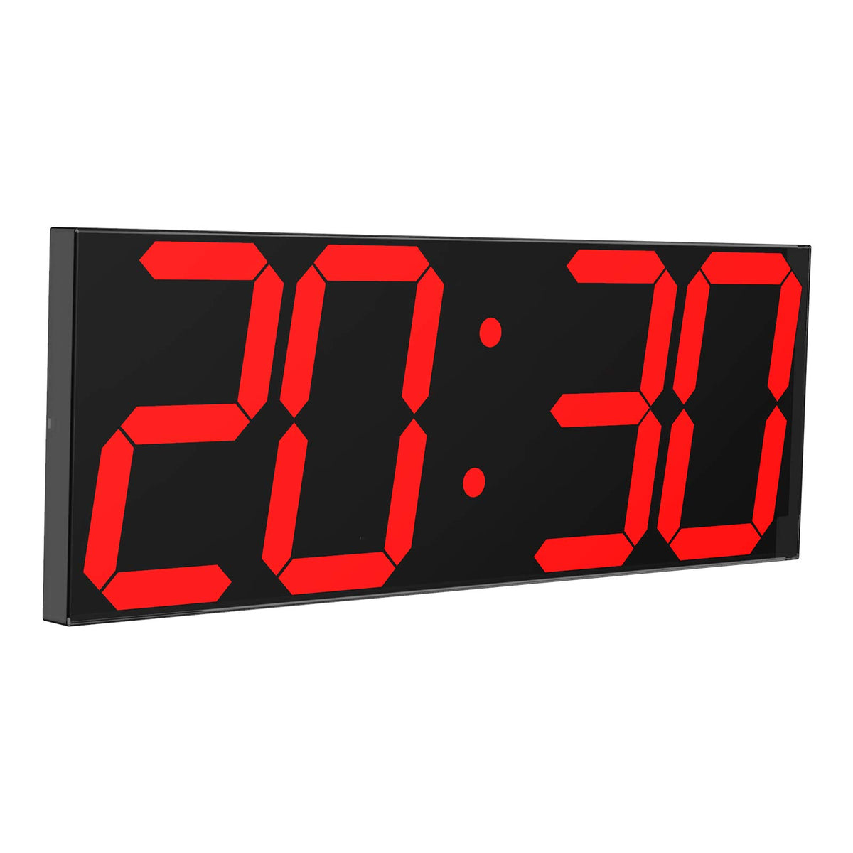 CHKOSDA LED wall clock with 6-inch red digits, easy-to-read from a distance.