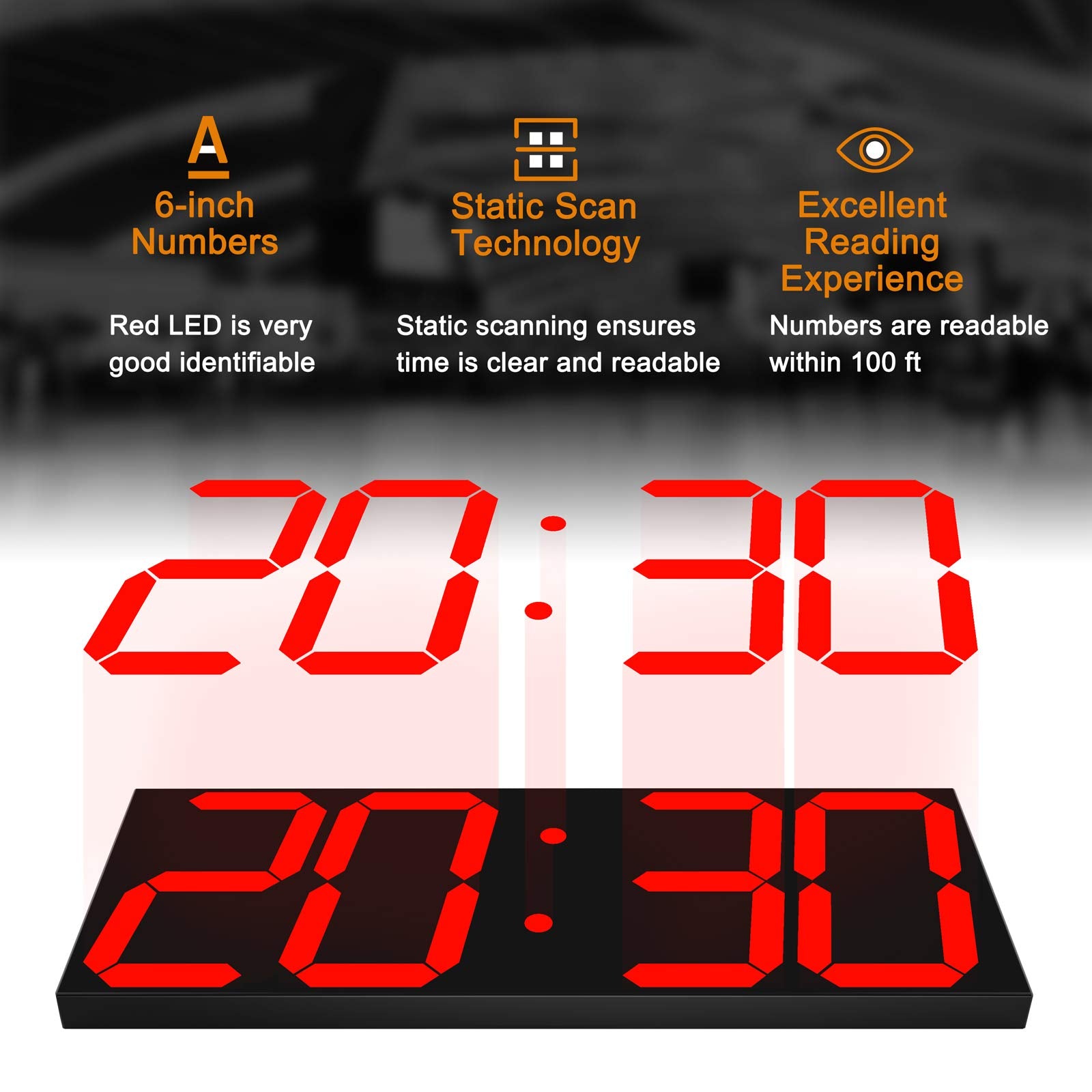 CHKOSDA corded power clock with long USB cable for stable operation.