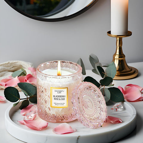 Chloefu LAN delicate Lingge pattern jar adds elegant decor.