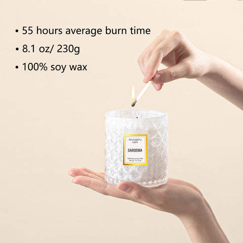 Chloefu LAN Gardenia closeup highlights delicate petals and floral notes.