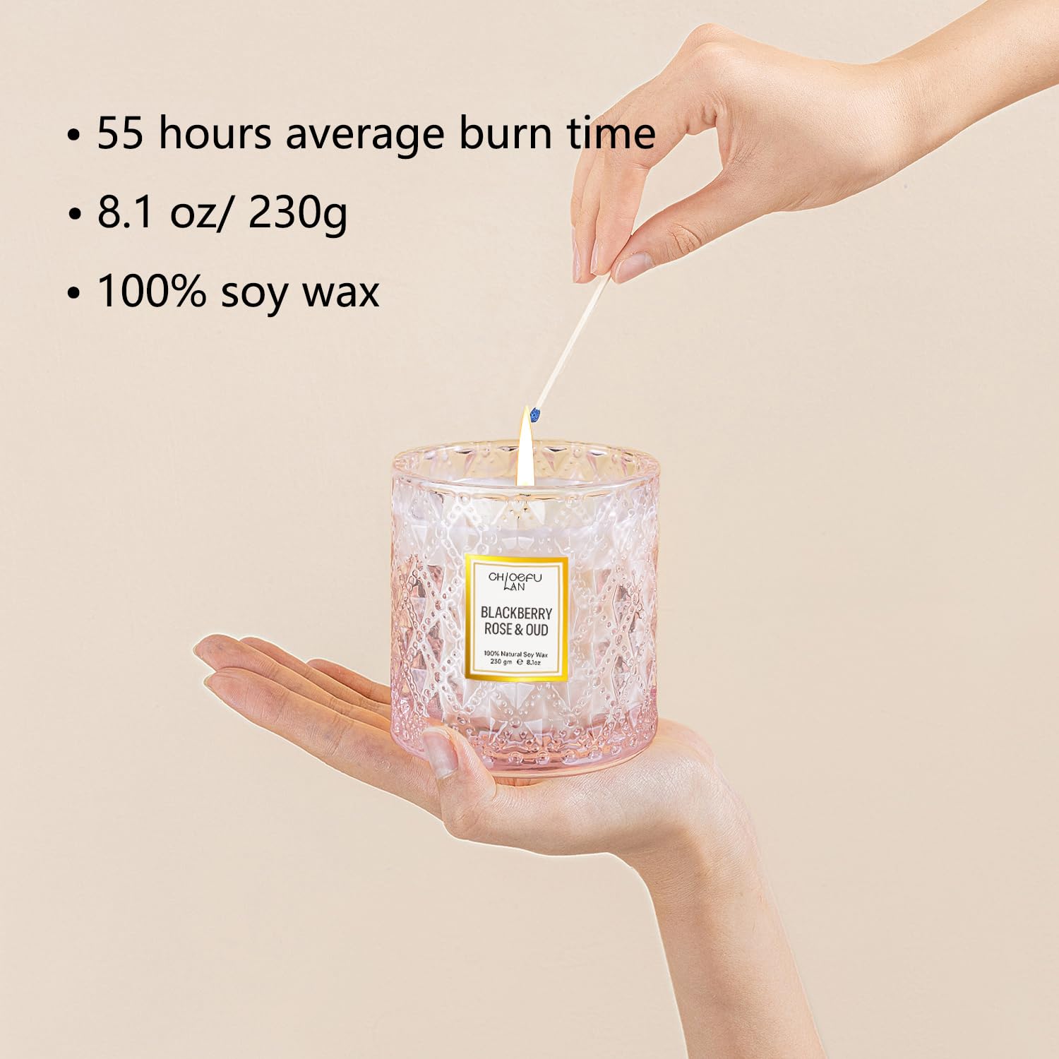 Chloefu LAN rose-oud fragrance close-up highlighting rich aroma.