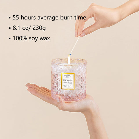 Chloefu LAN rose-oud fragrance close-up highlighting rich aroma.