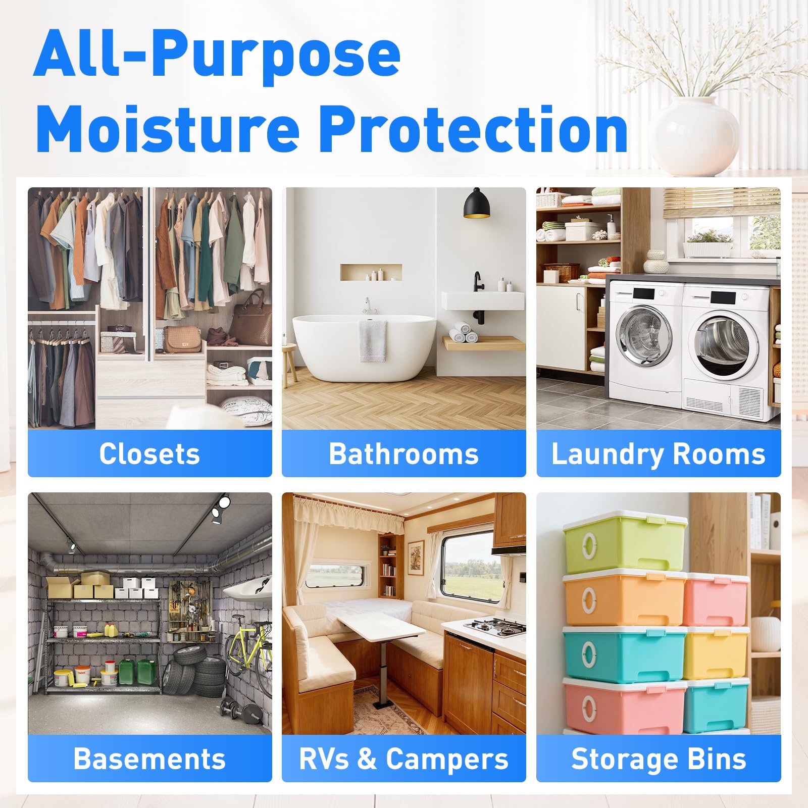 CHMI Long-Lasting Humidity Control Beads provide months of moisture protection.