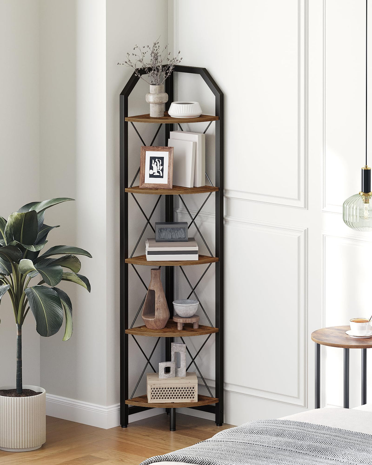CHOEZON 59.4-inch corner shelf ready for corner storage and display.