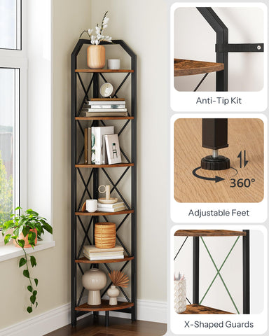 CHOEZON rustic brown finish adds vintage charm to a corner