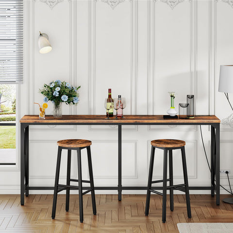 CHOEZON bar table dining-setup image illustrates versatile use for meals or drinks.