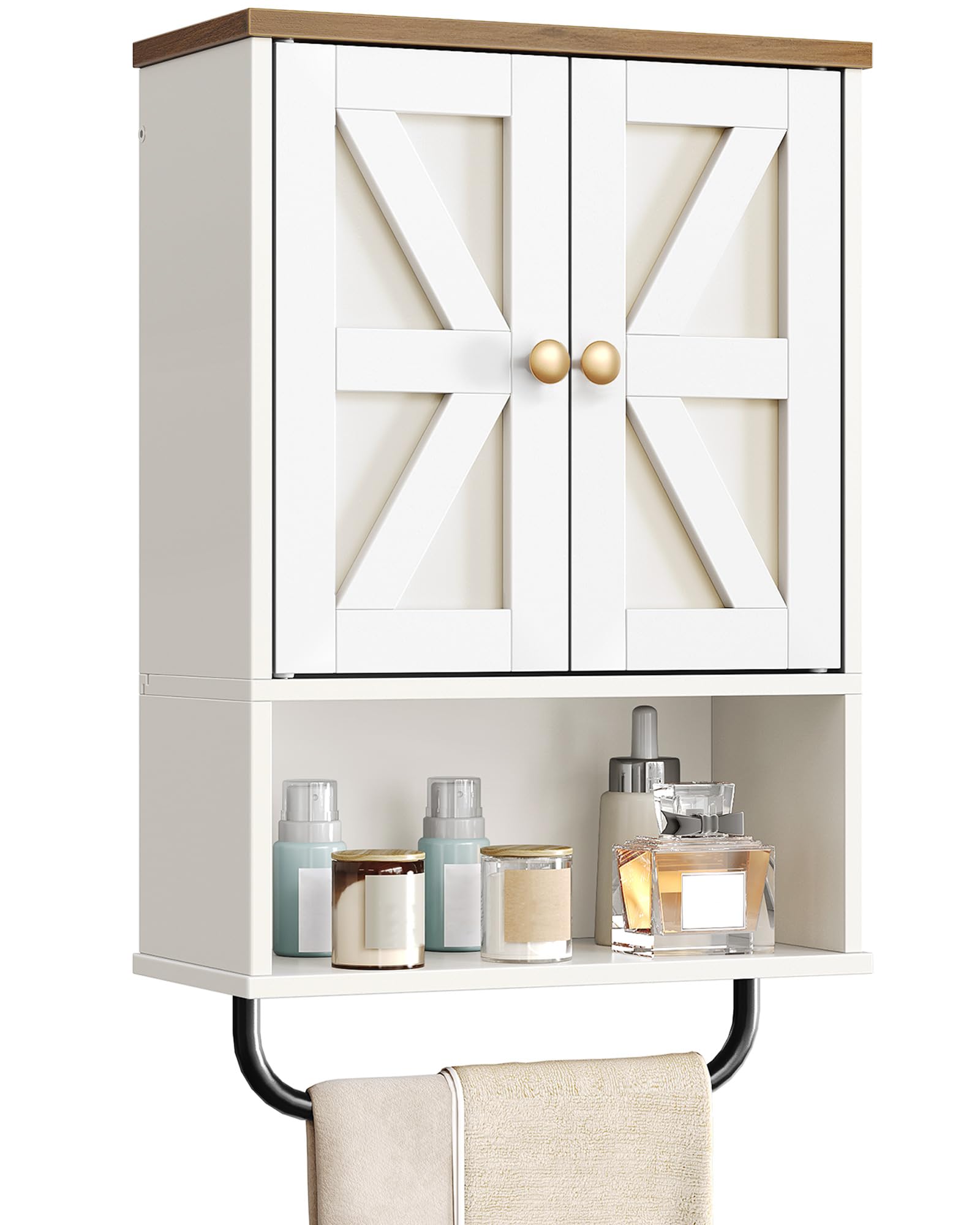 CHOEZON bathroom cabinet with dual doors organizes daily toiletries.