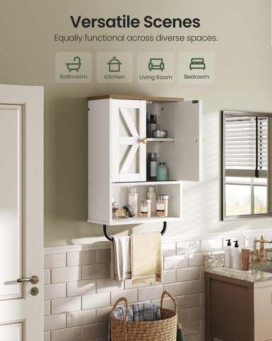 CHOEZON wall-mounted cabinet saves floor space in small bathrooms.