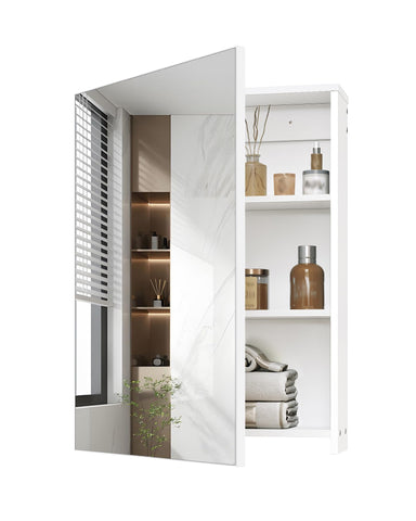 CHOEZON clean white cabinet elevates bathroom aesthetics while keeping essentials organized