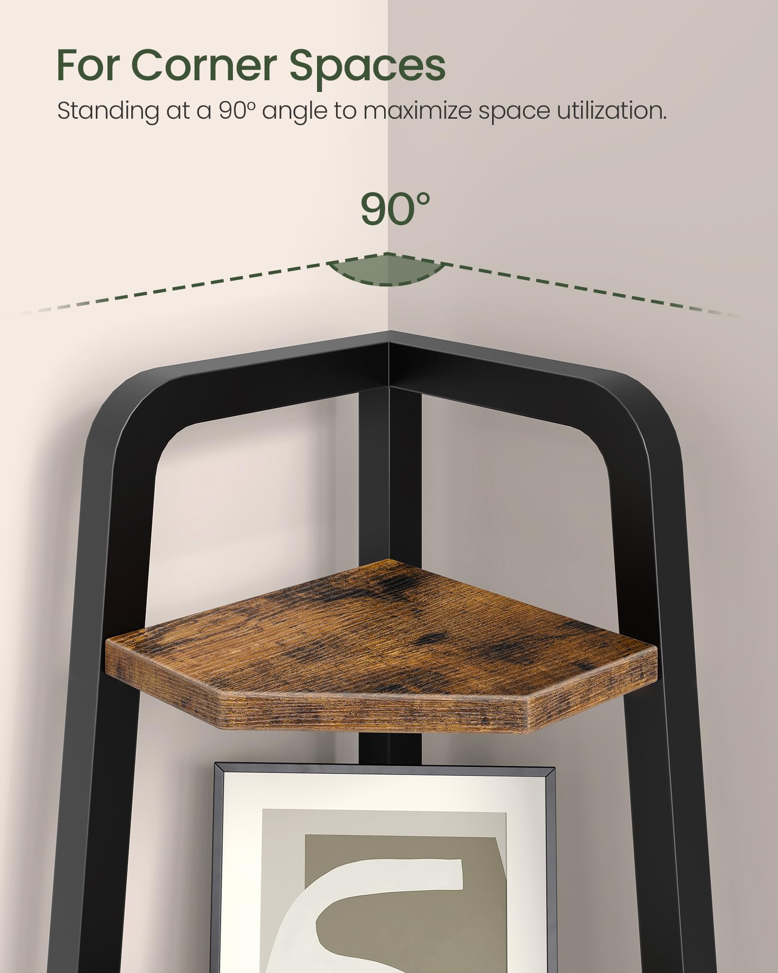 CHOEZON 5-tier ladder design demonstrates versatile vertical storage in living rooms.