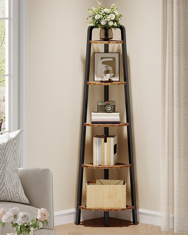CHOEZON corner shelf assembly shot shows easy setup and a sturdy frame.