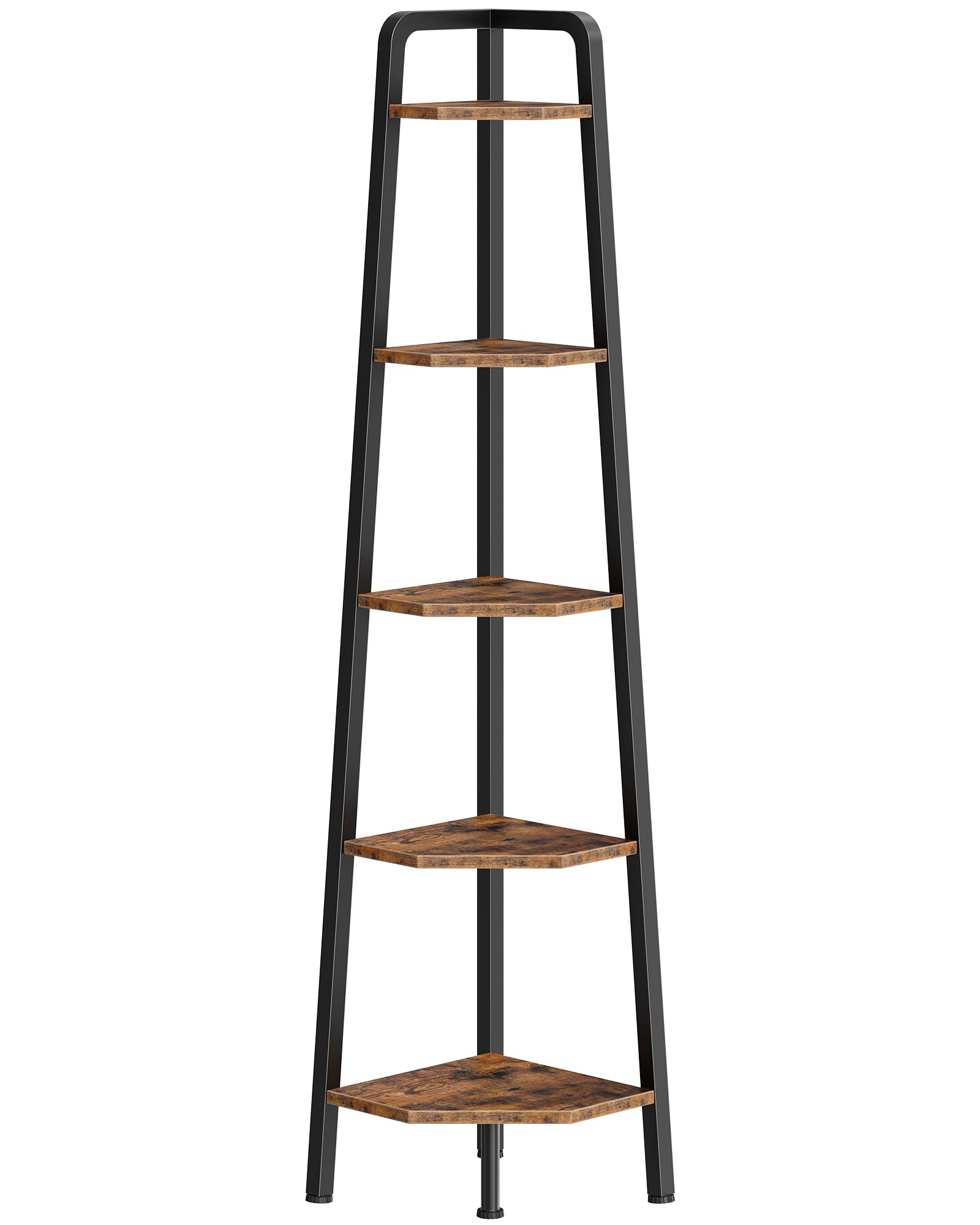CHOEZON corner shelf living room setup shows tall display and decor.