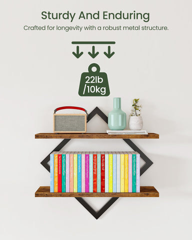 CHOEZON Diamond design iron frame and wood panel robust finish