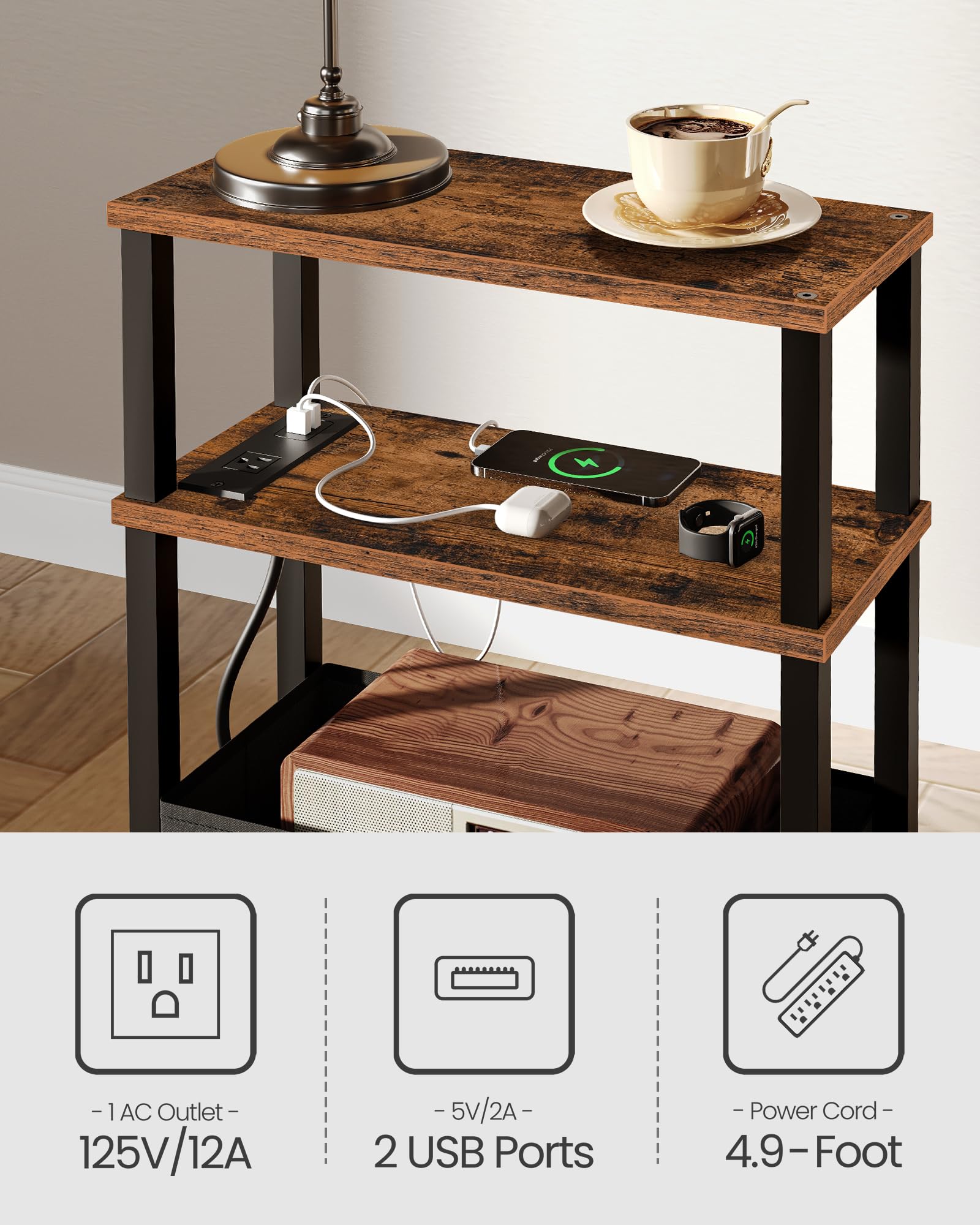 CHOEZON industrial panels and black frame add vintage charm.