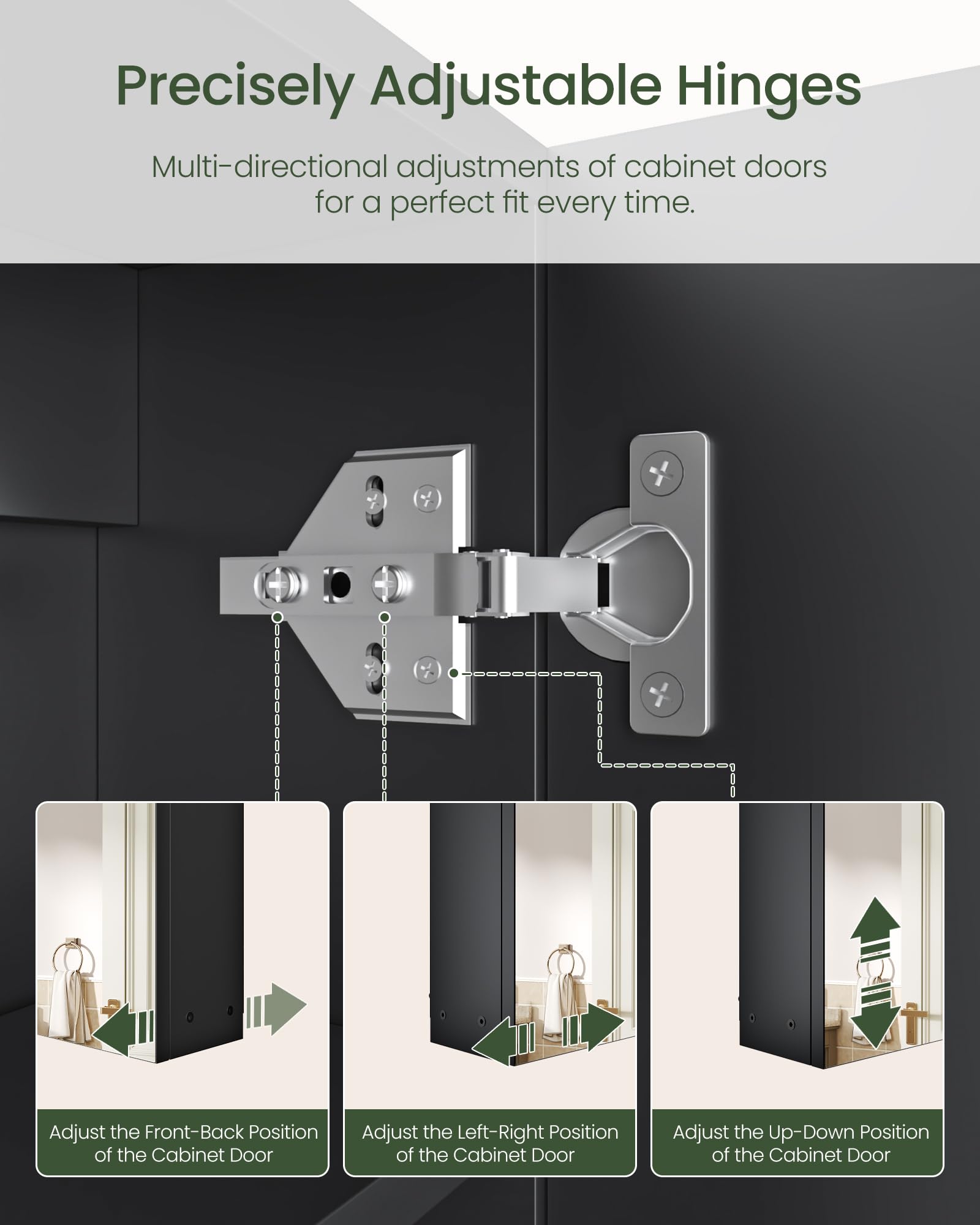 Minimalist black finish adds chic, modern appeal to the bathroom.