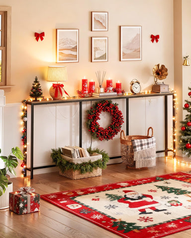 CHOEZON narrow console table with power outlet for easy charging.