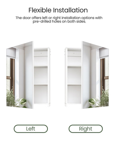 CHOEZON pre-fitted mirror on the door simplifies setup and use