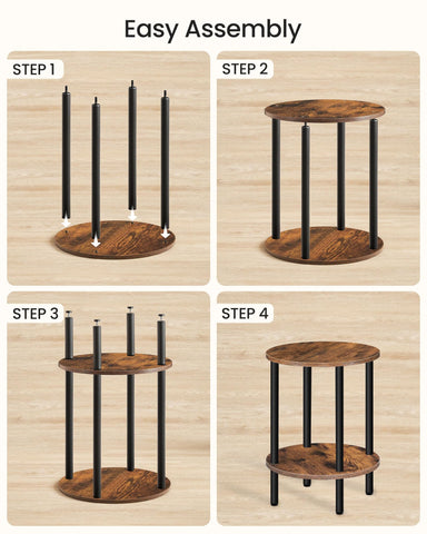 CHOEZON round side table compact design fits small spaces.