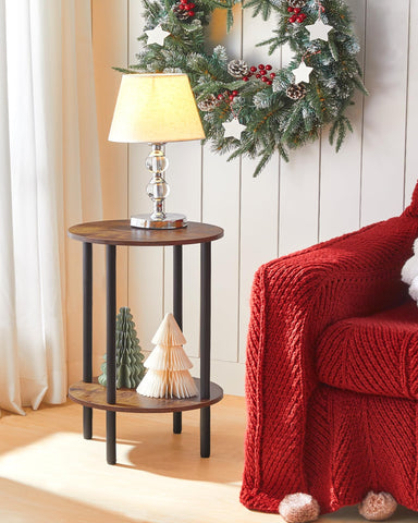 CHOEZON round side table complements living room or bedroom decor.