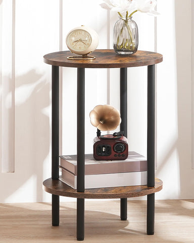 CHOEZON round side table upper tier ideal for decor and everyday items.