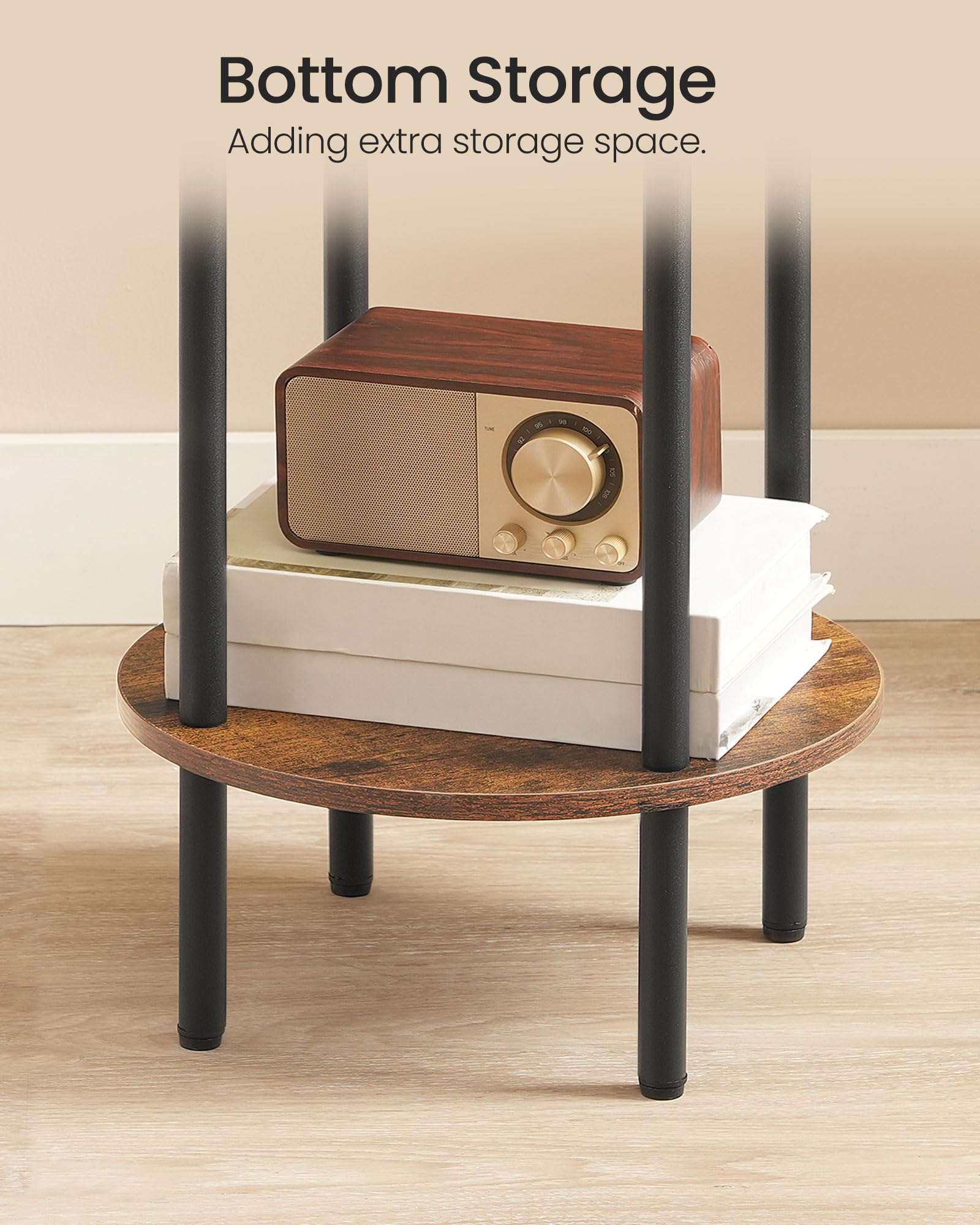 CHOEZON round side table vintage industrial style enhances living spaces.
