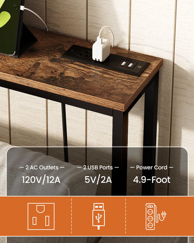 CHOEZON sofa table provides versatile surfaces for living rooms.