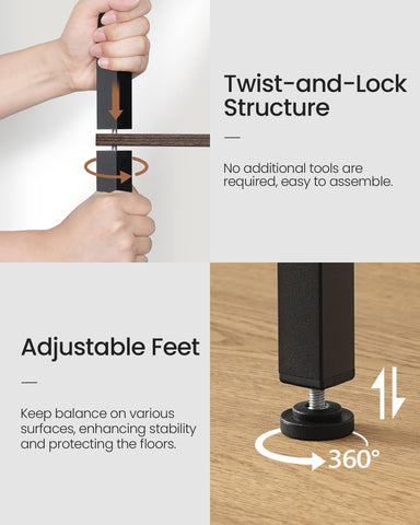 CHOEZON sturdy legs and adjustable feet ensure stable placement.