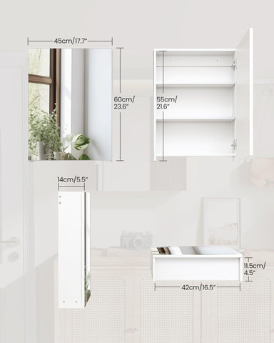 CHOEZON wall-mounted cabinet storage shelves maximize bathroom organization above the sink