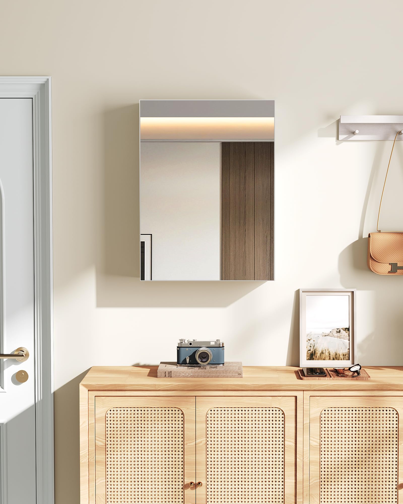 CHOEZON minimalist white particleboard finish adds clean, modern style to any bathroom