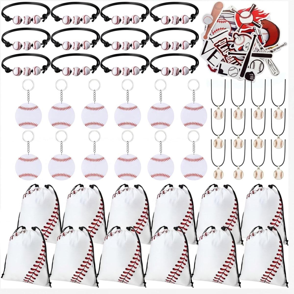 Cholemy baseball drawstring bag for party favors and loot bags