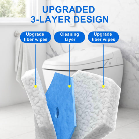 Choneight three-layer brush head provides thorough scrubbing on tough stains.