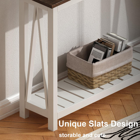 ChooChoo Farmhouse console side design highlights A-shaped edges for stylish décor.