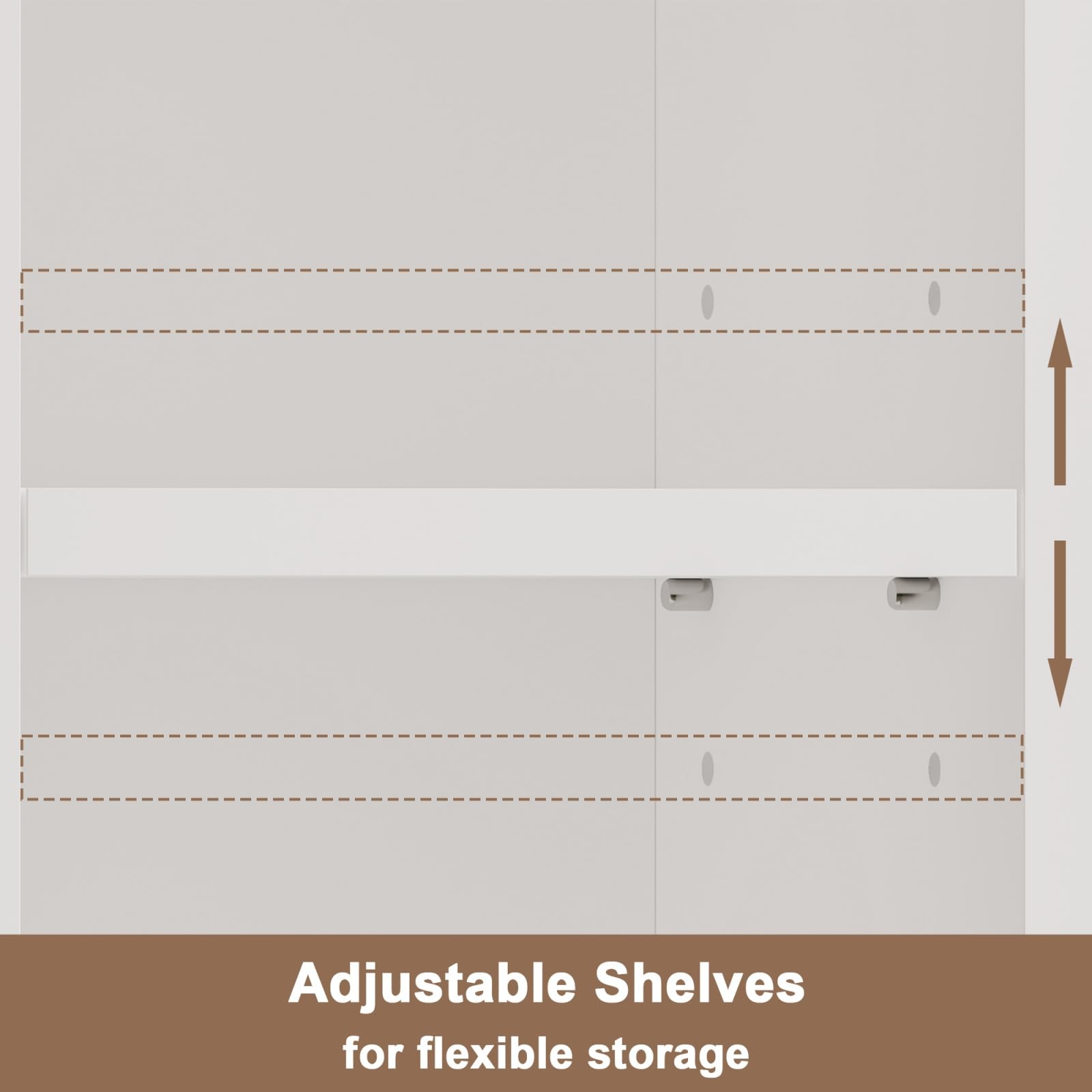 ChooChoo cabinet shelves adjust to fit toiletries or towels