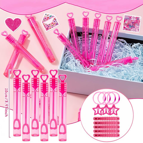CHOOHC pink mini skirts and keychains arranged for storage display.