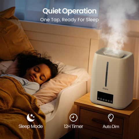 Chooone 6L top-fill humidifier auto-humidity display helps set comfort
