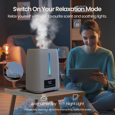 Chooone 6L top-fill humidifier silent operation preserves quiet rooms