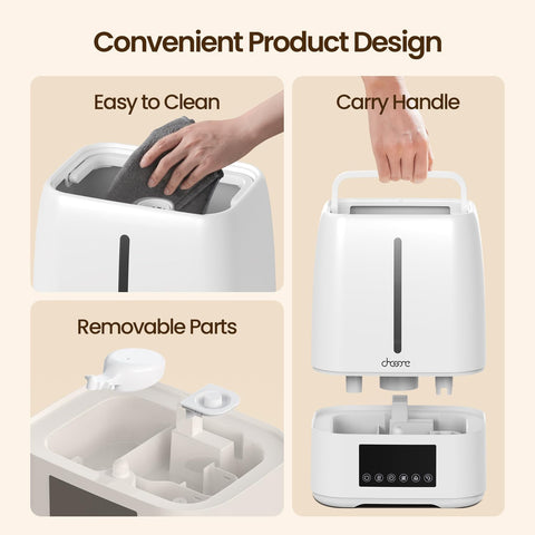 Chooone 6L top-fill humidifier warranty and safety protections