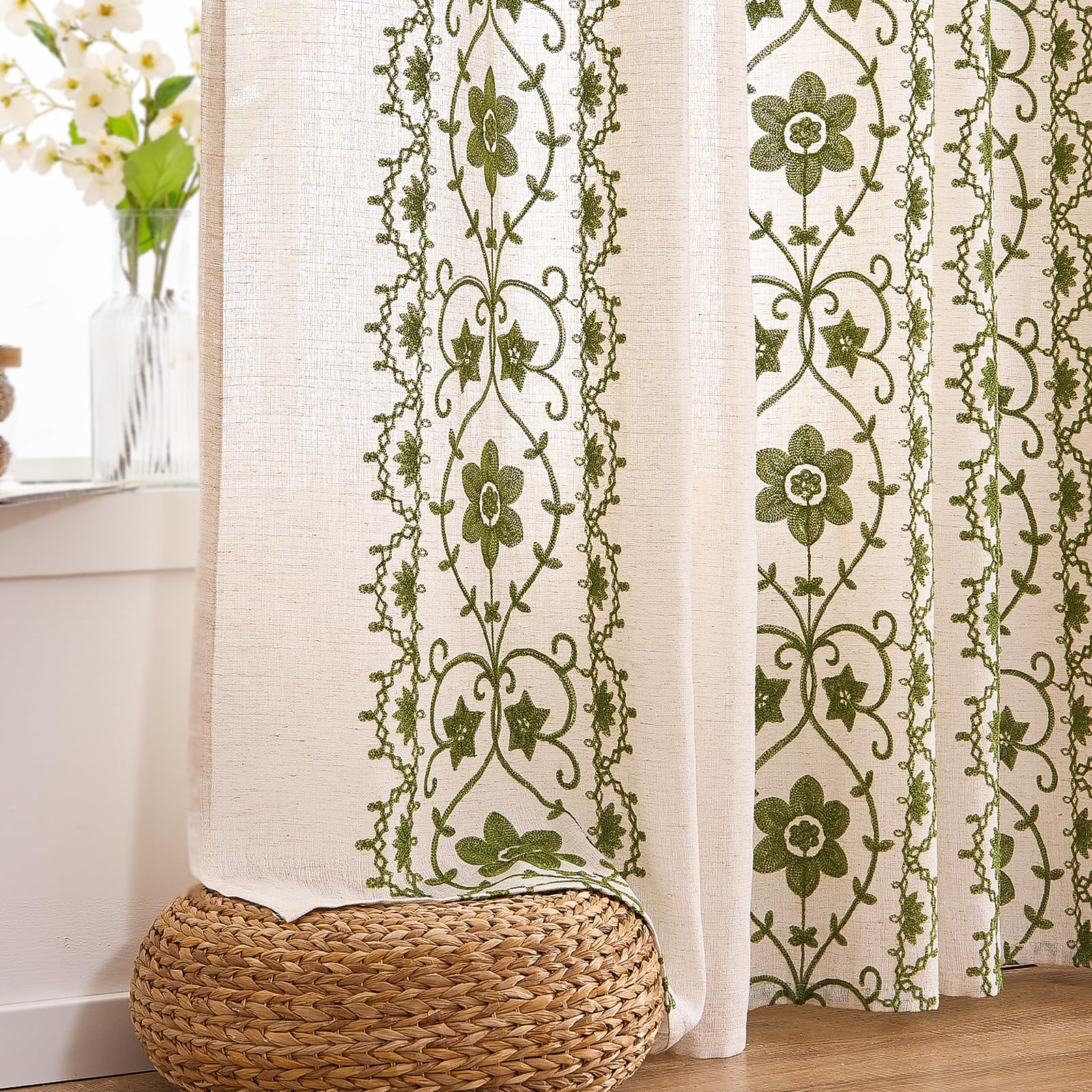 Chorowl linen fabric drapes with soft texture and natural drape
