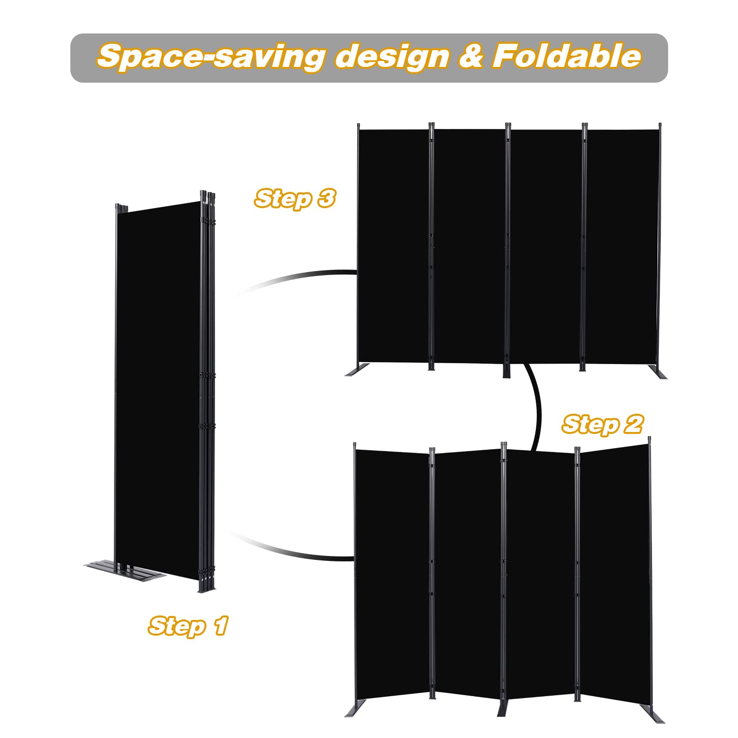 CHOSENM waterproof fabric privacy panel blocks light
