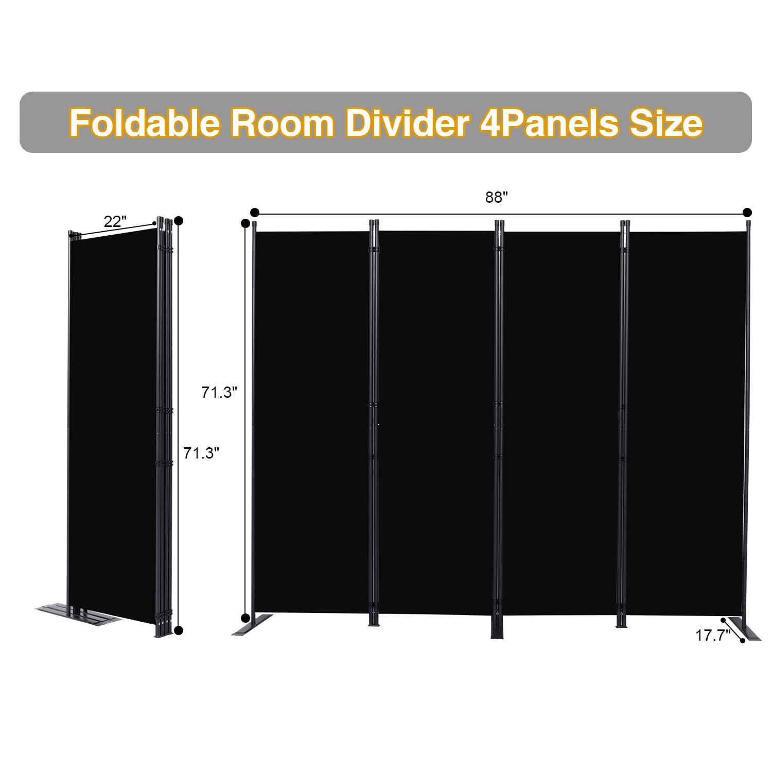 CHOSENM room divider with wider feet enhances stability on floors