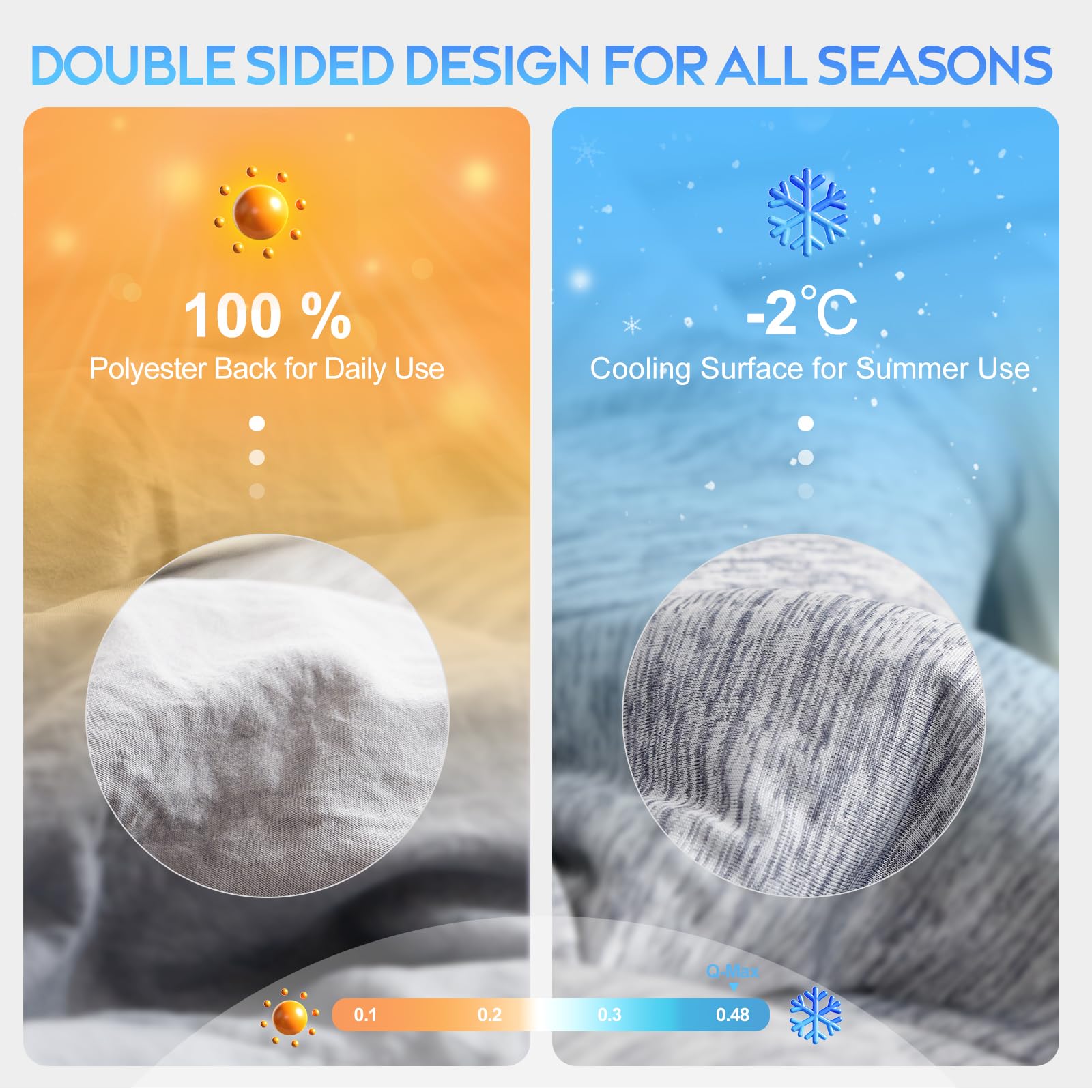CHOSHOME double-sided design with silky cooling side